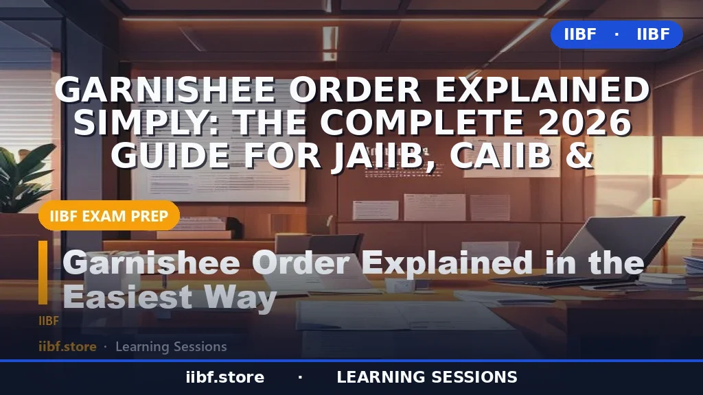 Garnishee Order Explained Simply: The Complete 2026 Guide for JAIIB, CAIIB &