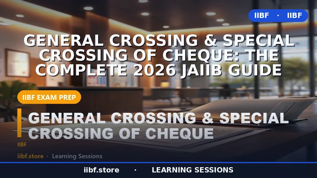 General Crossing & Special Crossing of Cheque: The Complete 2026 JAIIB Guide
