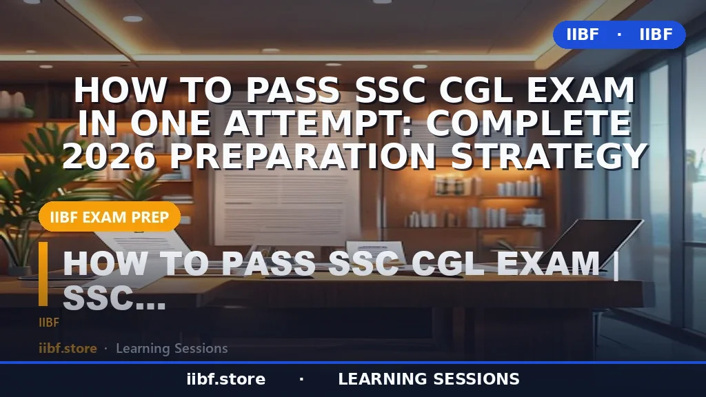 How to Pass SSC CGL Exam in One Attempt: Complete 2026 Preparation Strategy