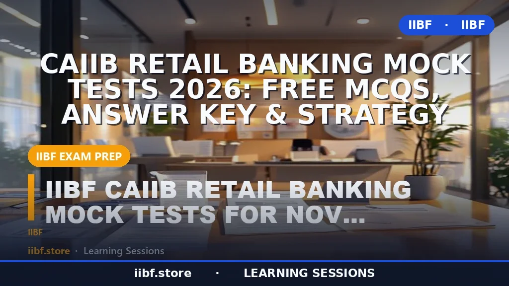 CAIIB Retail Banking Mock Tests 2026: Free MCQs, Answer Key & Strategy