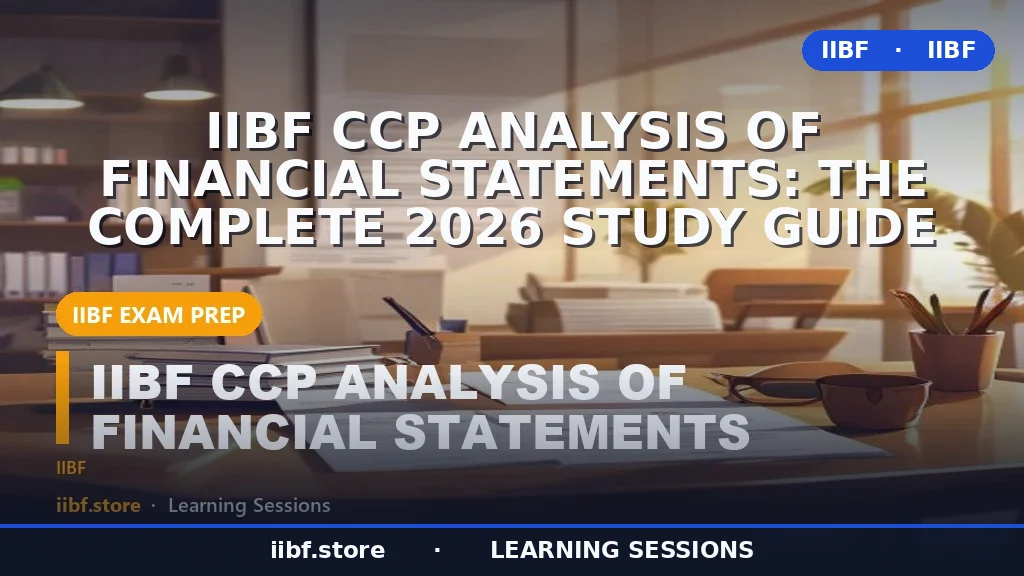 IIBF CCP Analysis of Financial Statements: The Complete 2026 Study Guide