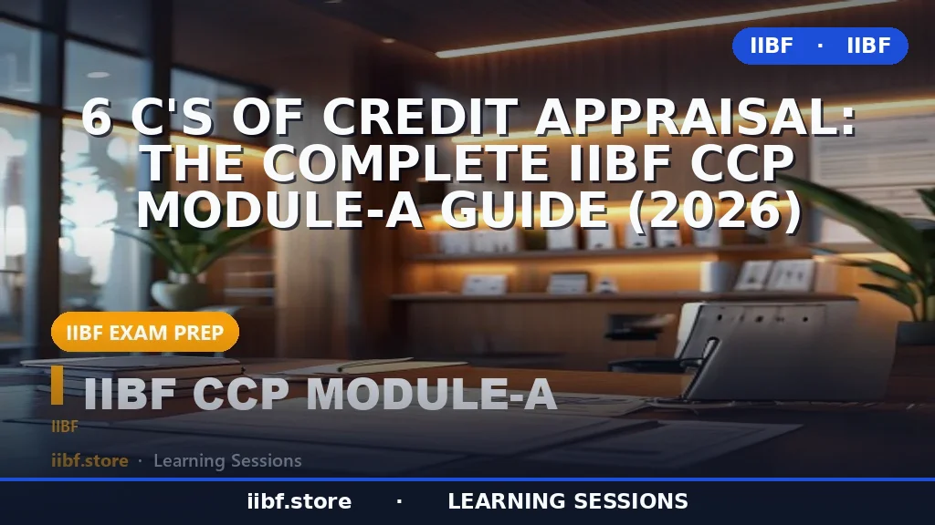 6 C's of Credit Appraisal: The Complete IIBF CCP Module-A Guide (2026)