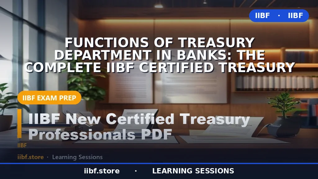 बैंकों में ट्रेजरी विभाग के कार्य: संपूर्ण IIBF Certified Treasury गाइड