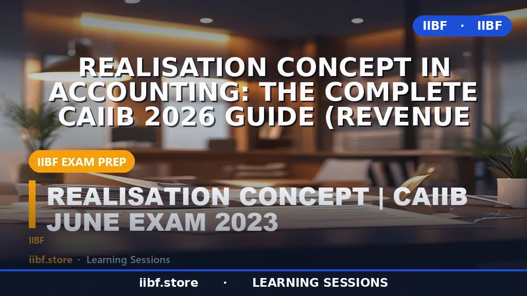 Realisation Concept in Accounting: The Complete CAIIB 2026 Guide (Revenue