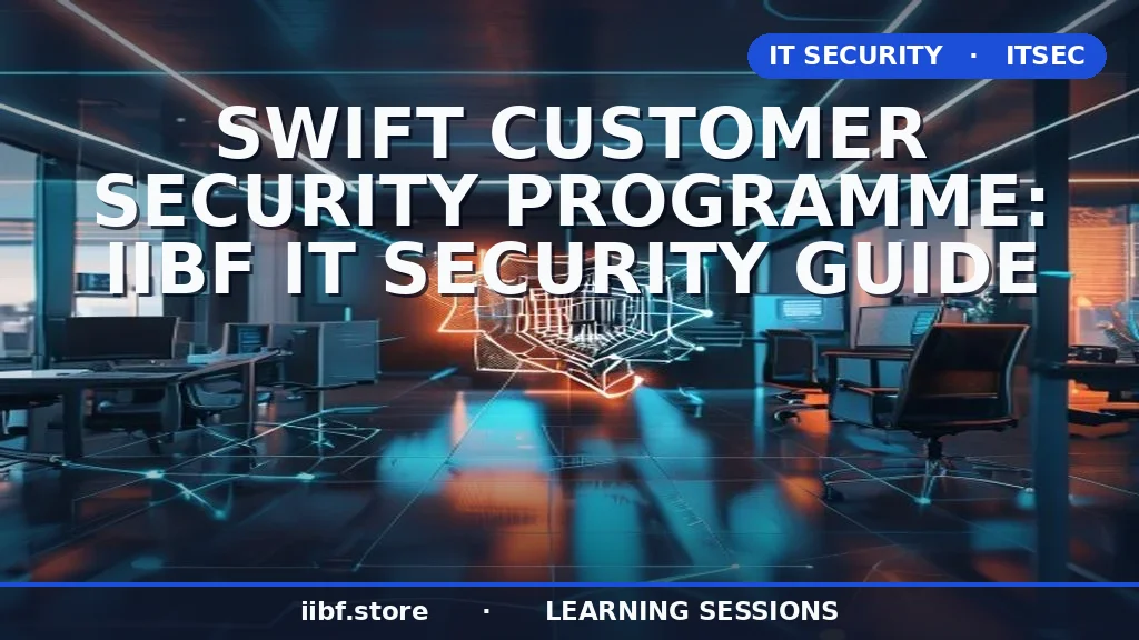 SWIFT Customer Security Programme: IIBF IT Security Guide