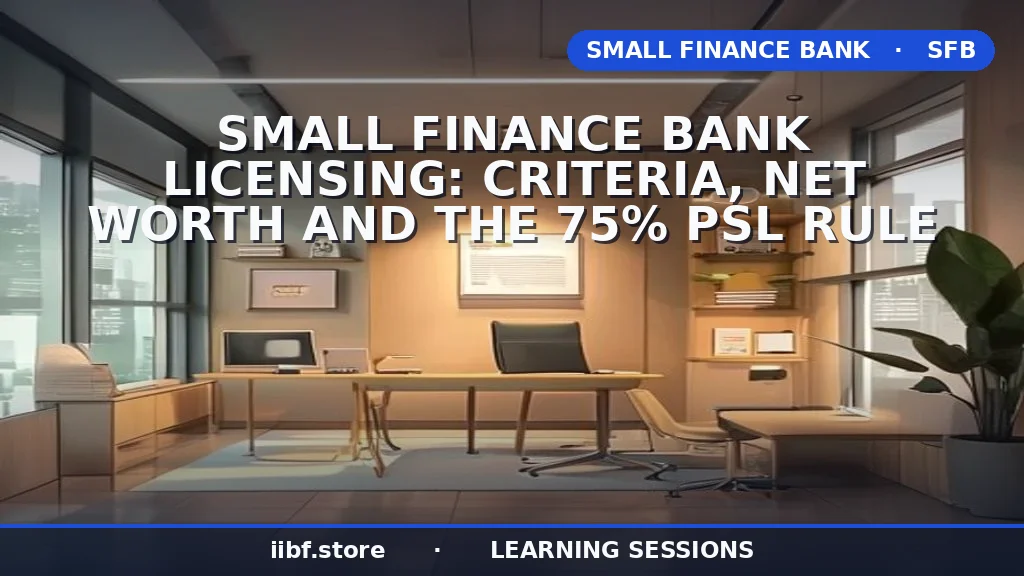 Small Finance Bank Licensing: Criteria, Net Worth & 75% PSL