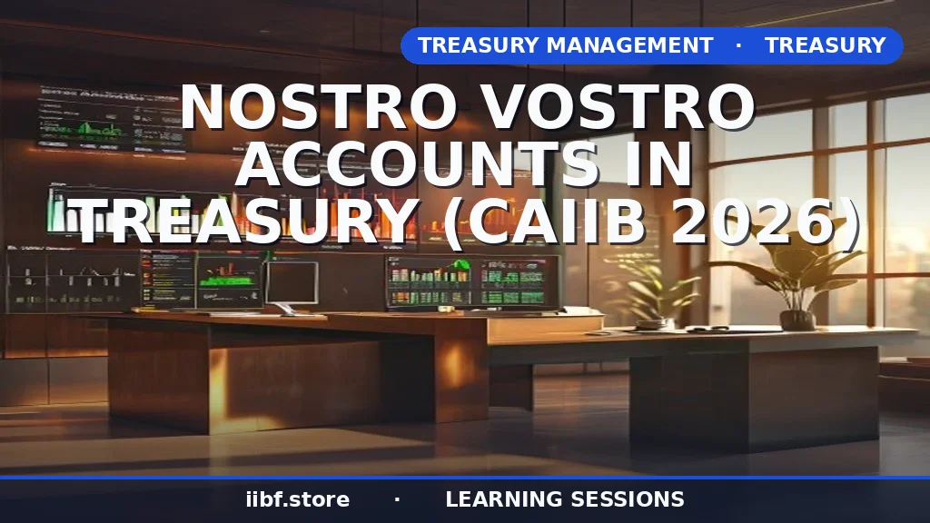 Nostro Vostro Accounts in Treasury: CAIIB 2026 Guide