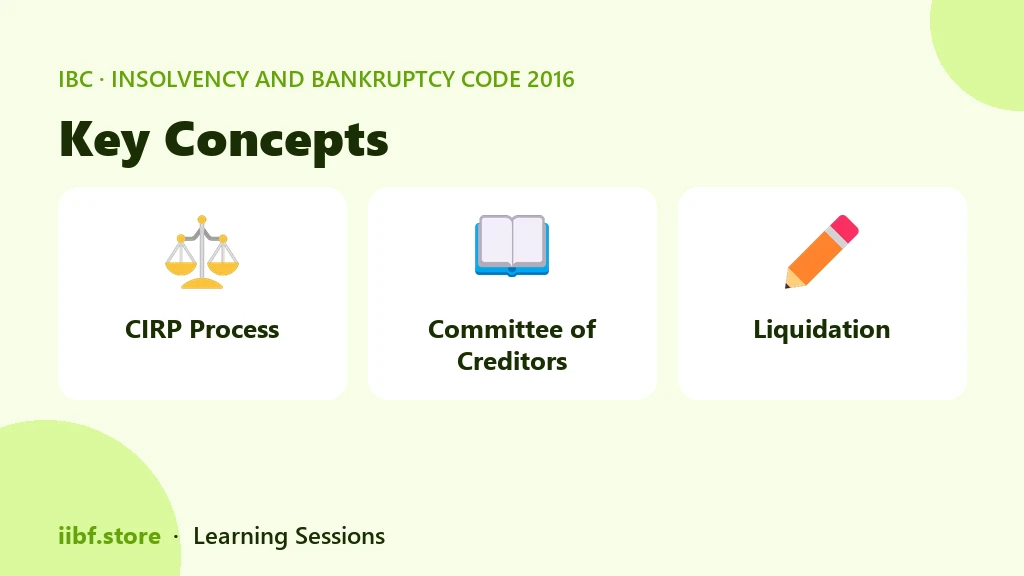 Key Concepts — Insolvency and Bankruptcy Code 2016