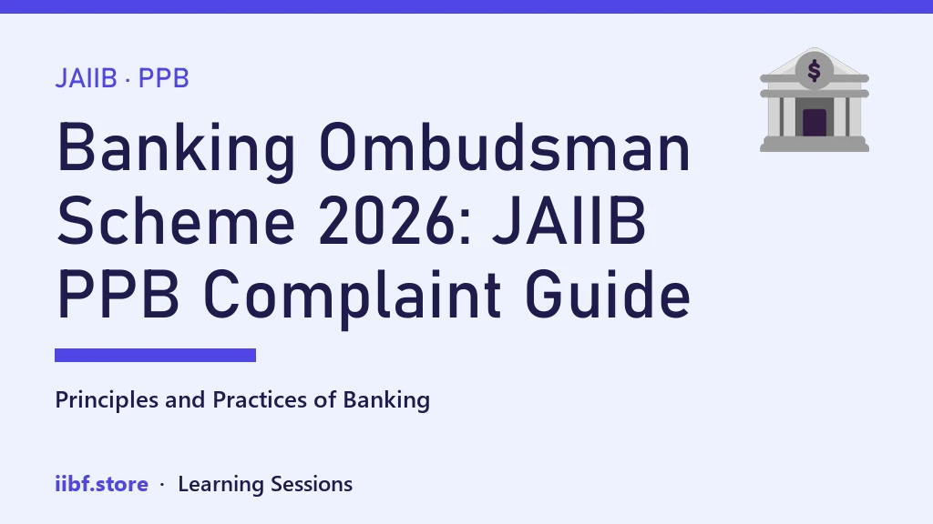 Banking Ombudsman Scheme 2026: JAIIB PPB Complaint Guide