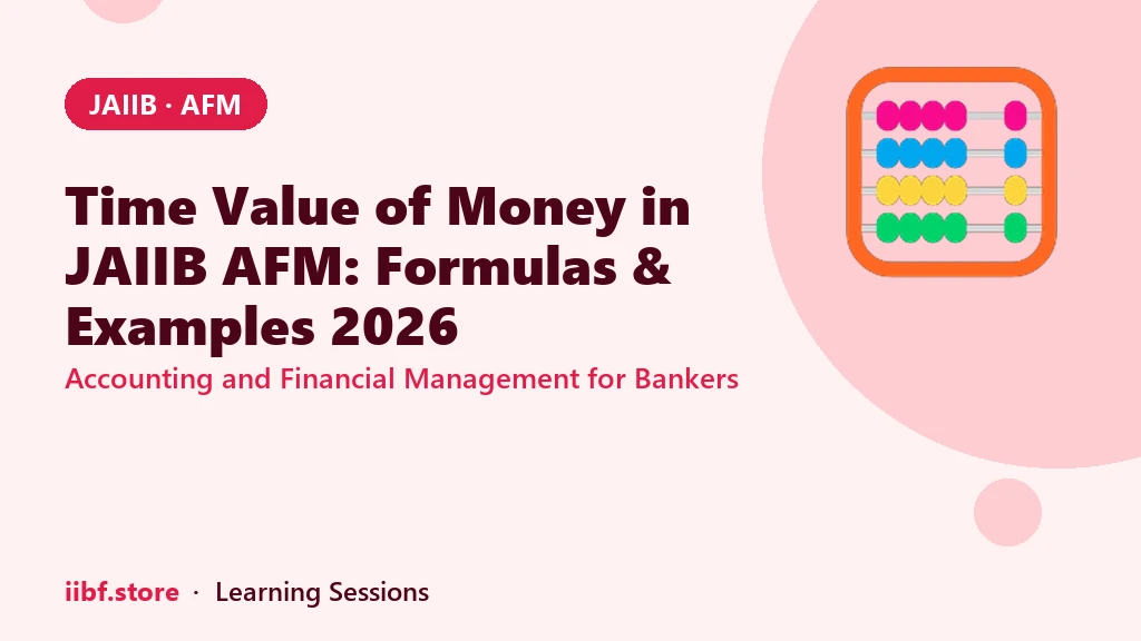 Time Value of Money in JAIIB AFM: Formulas & Examples 2026