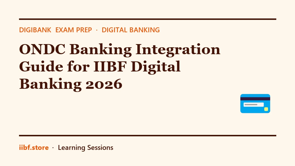 ONDC Banking Integration Guide for IIBF Digital Banking 2026