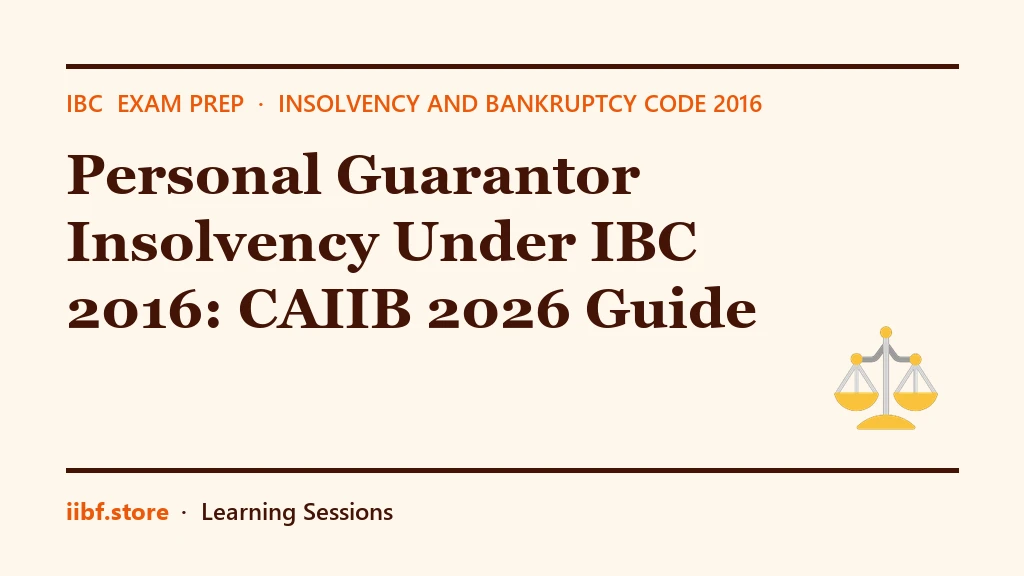 Personal Guarantor Insolvency Under IBC 2016: CAIIB 2026 Guide