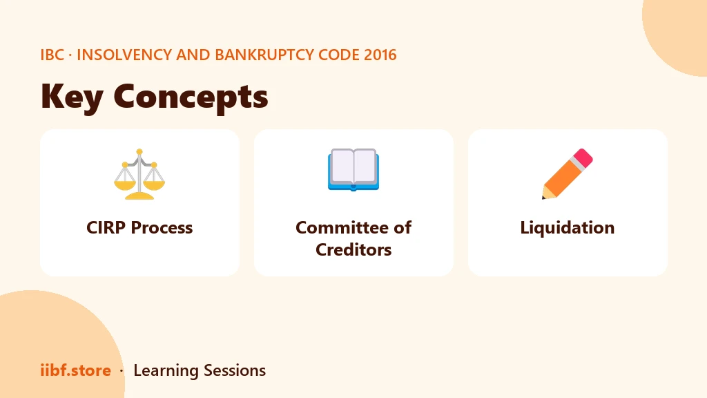 Key Concepts — Insolvency and Bankruptcy Code 2016