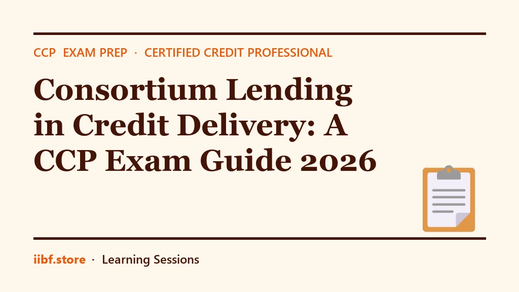 Consortium Lending in Credit Delivery: A CCP Exam Guide 2026