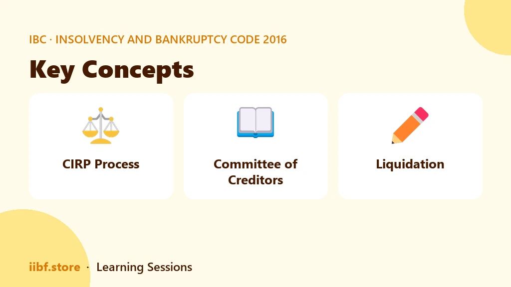 Key Concepts — Insolvency and Bankruptcy Code 2016
