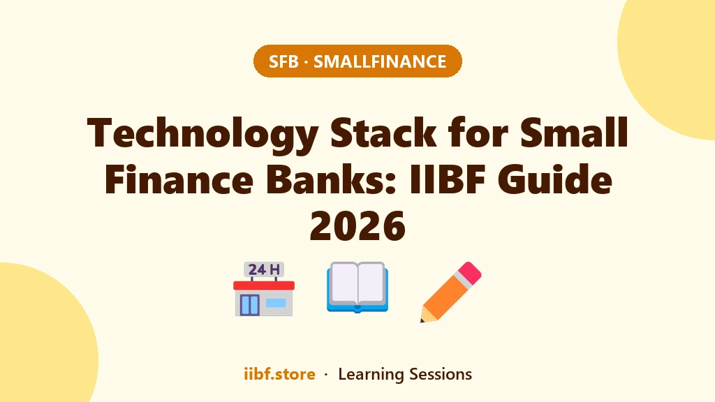 Technology Stack for Small Finance Banks: IIBF Guide 2026