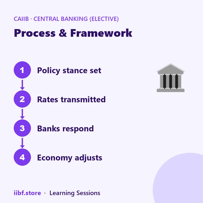 प्रक्रिया और फ्रेमवर्क — Central Banking (Elective)