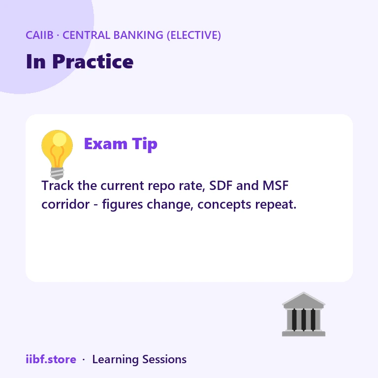 व्यवहार में — Central Banking (Elective)