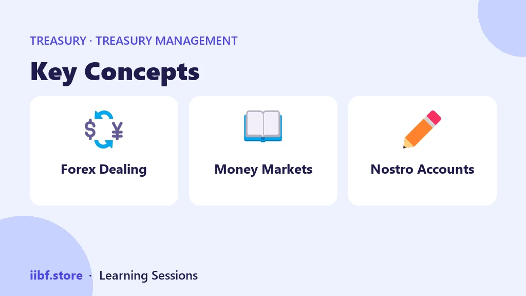 Key Concepts — Treasury Management