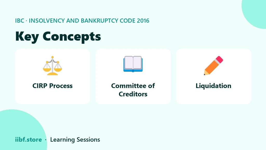 Key Concepts — Insolvency and Bankruptcy Code 2016