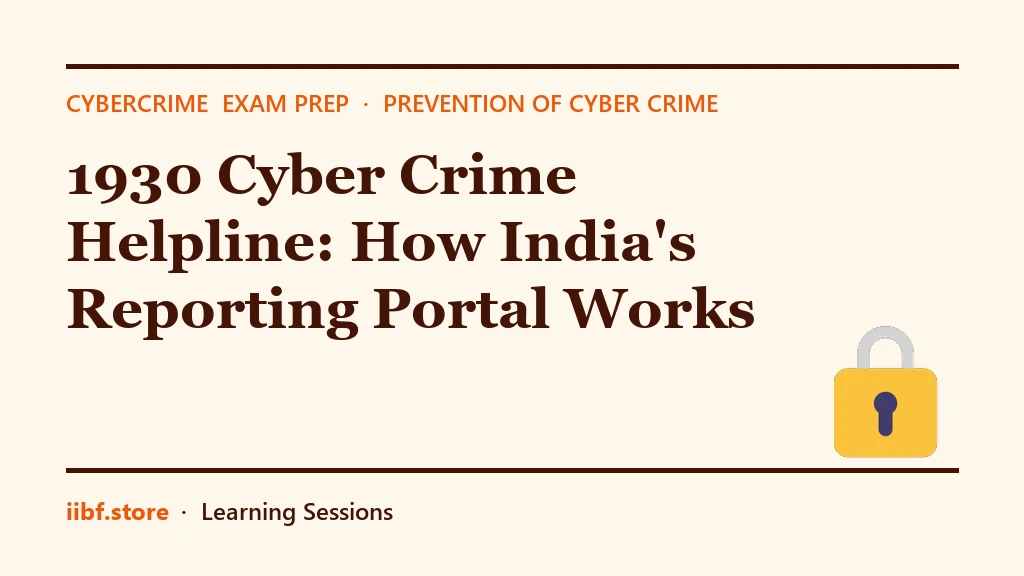1930 Cyber Crime Helpline: How India's Reporting Portal Works