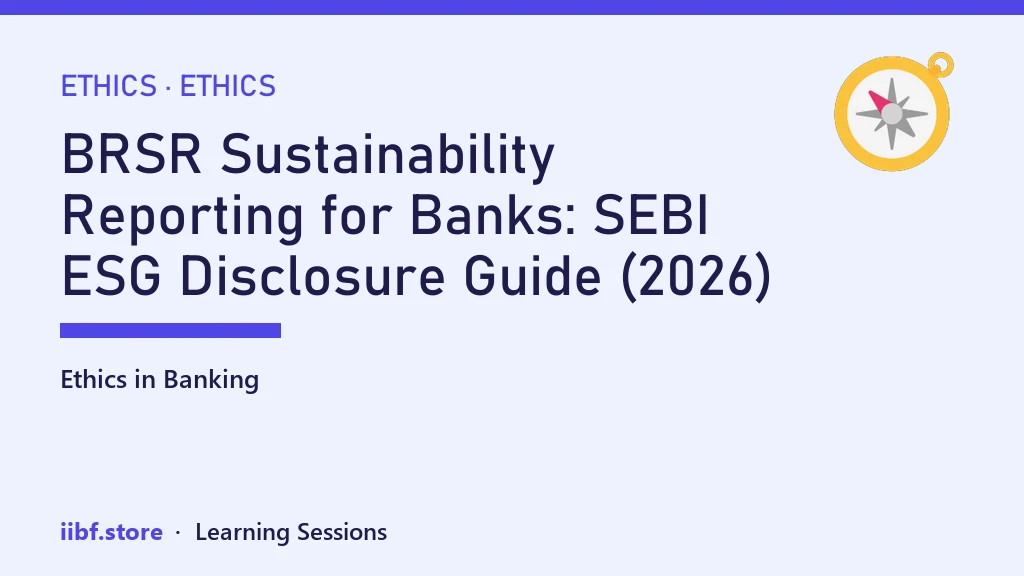 BRSR Sustainability Reporting for Banks: SEBI ESG Disclosure Guide (2026)