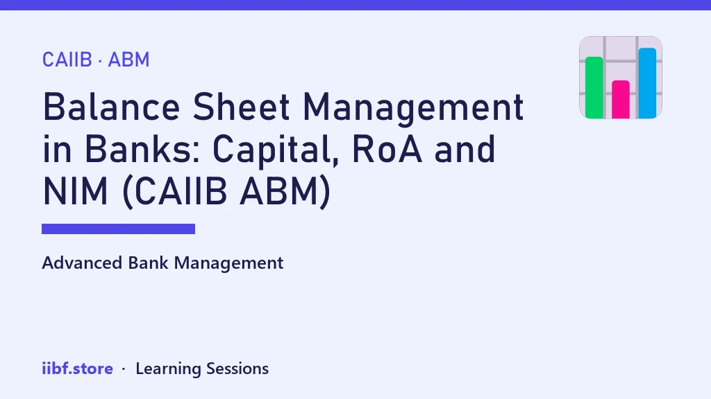 Balance Sheet Management in Banks: Capital, RoA and NIM (CAIIB ABM)