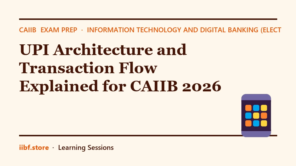 UPI Architecture and Transaction Flow Explained for CAIIB 2026