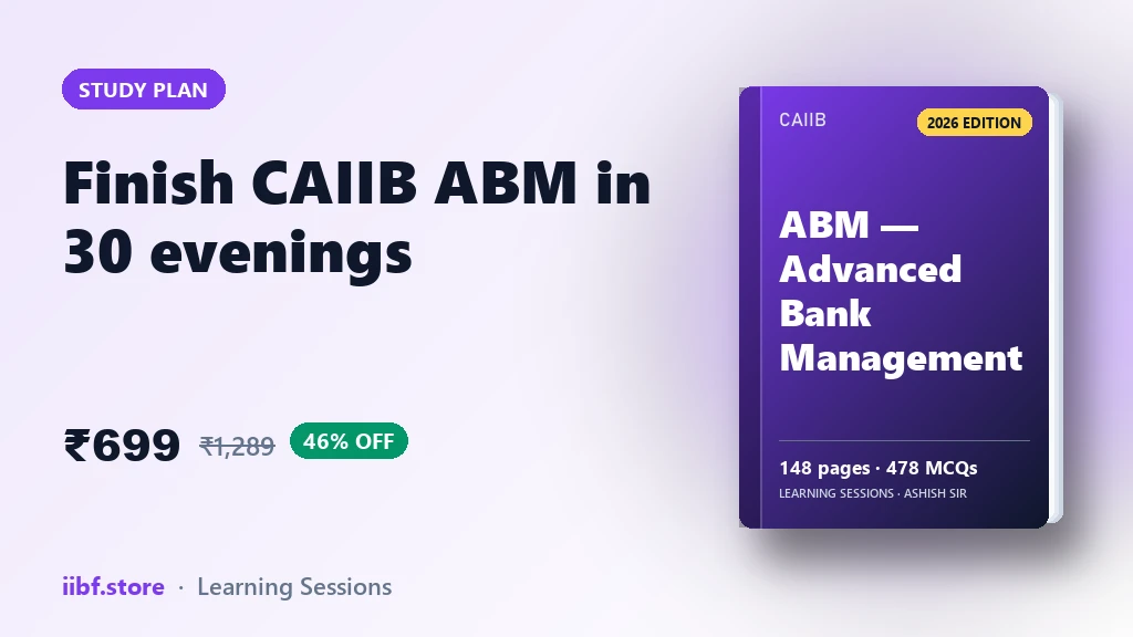 CAIIB ABM Study Plan: 30 Days Alongside a Bank Job