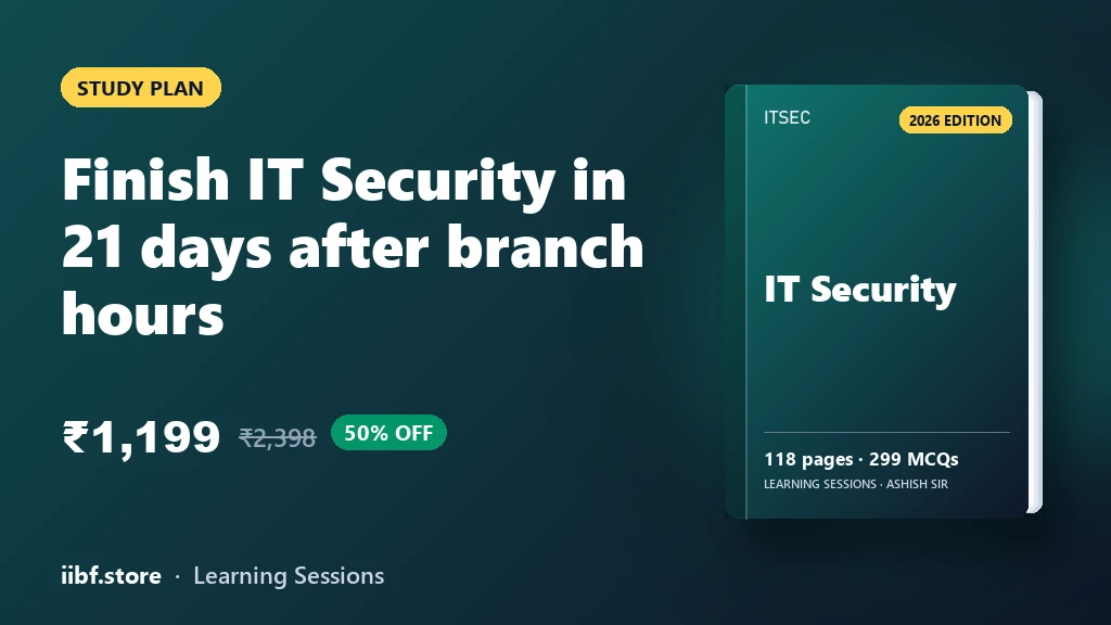 IT Security Study Plan for Working Bankers: 21 Days, 20 Chapters