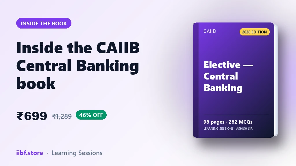 Inside the CAIIB Central Banking Book: Modules, Chapters, MCQs