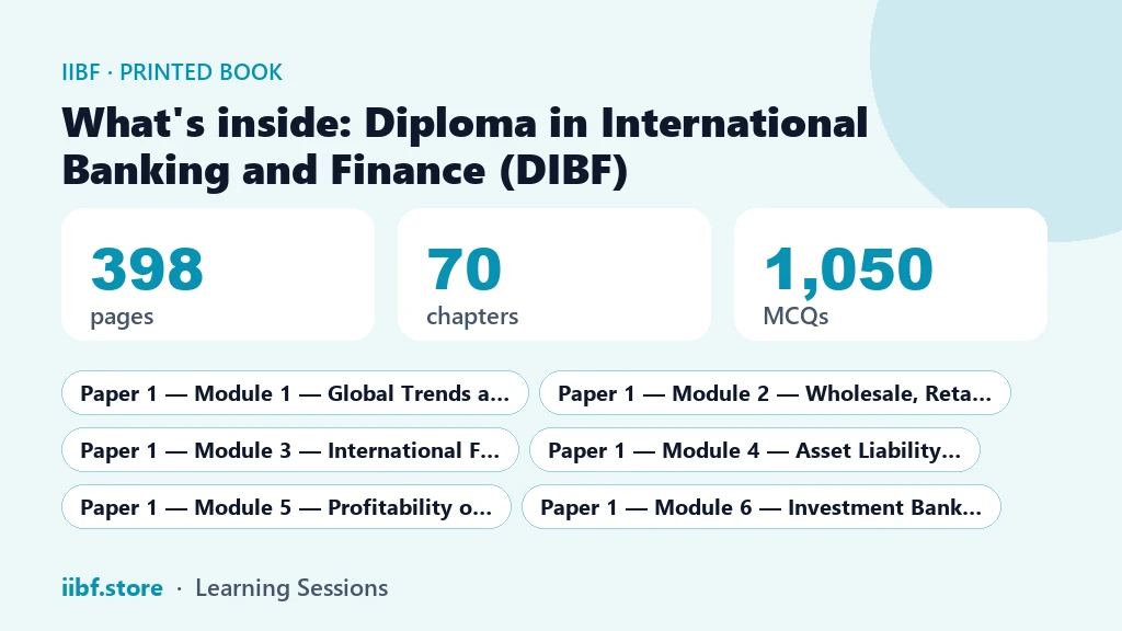 What is inside the DIBF printed book: 398 pages, 70 chapters, 1,050 MCQs