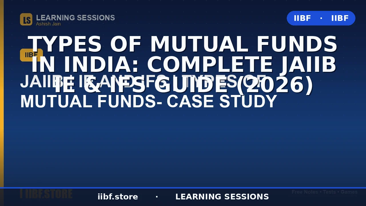Types of Mutual Funds in India: Complete JAIIB IE & IFS Guide (2026)