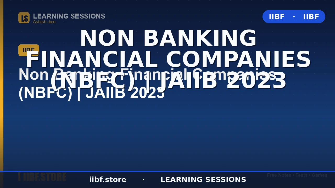 NBFC for JAIIB 2026: Meaning, Types & Bank vs NBFC Differences