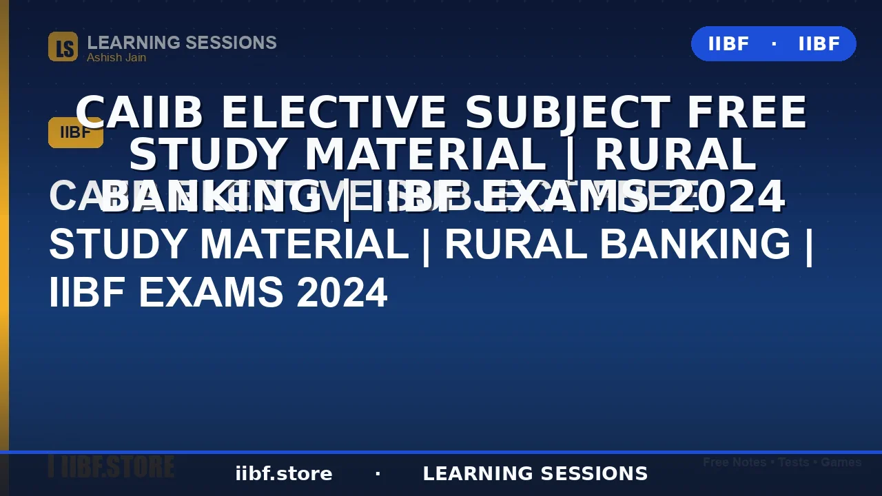 Technology in Rural Banking: CAIIB Rural Banking 2026 Guide