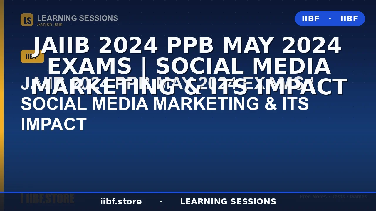 Social Media Marketing in Banking: Impact, Benefits & JAIIB PPB Guide 2026