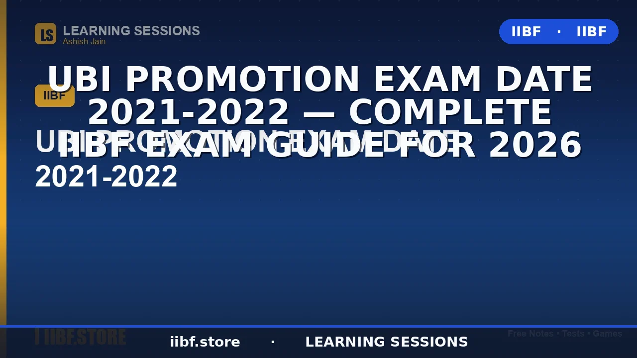 UBI Promotion Exam Date 2026: Union Bank Clerk to Officer Notification