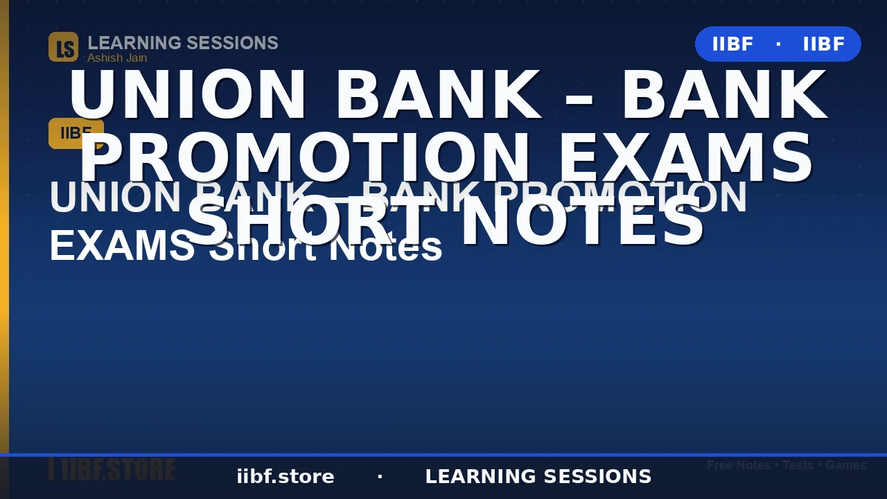 Commercial Law Short Notes for Bank Promotion Exam (2026 Guide)