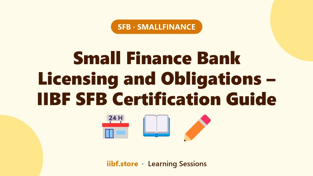 Small Finance Bank Licensing and Obligations – IIBF SFB Certification Guide