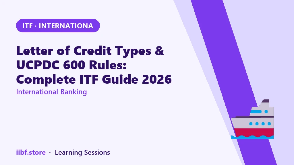 Letter of Credit Types & UCPDC 600 Rules: Complete ITF Guide 2026