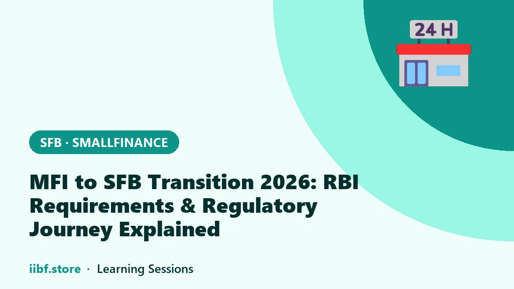 MFI to SFB Transition 2026: RBI Requirements & Regulatory Journey Explained