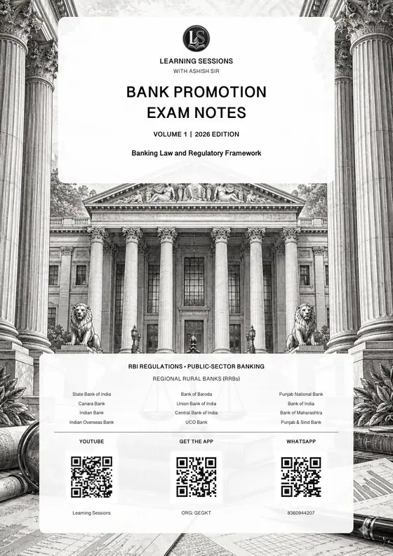 Cover of Bank Promotion Exam Notes 2026 — Complete Set of Booklets